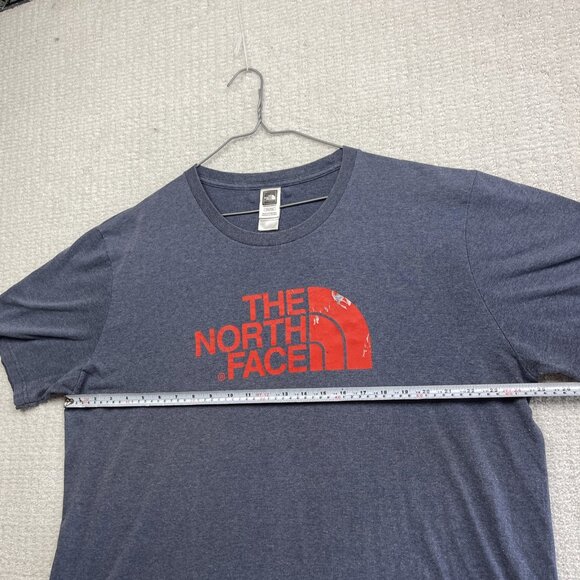 The North Face T Shirt Men's 2XL Orange Chest Logo Cotton Outdoor Casual Read - Picture 11 of 16